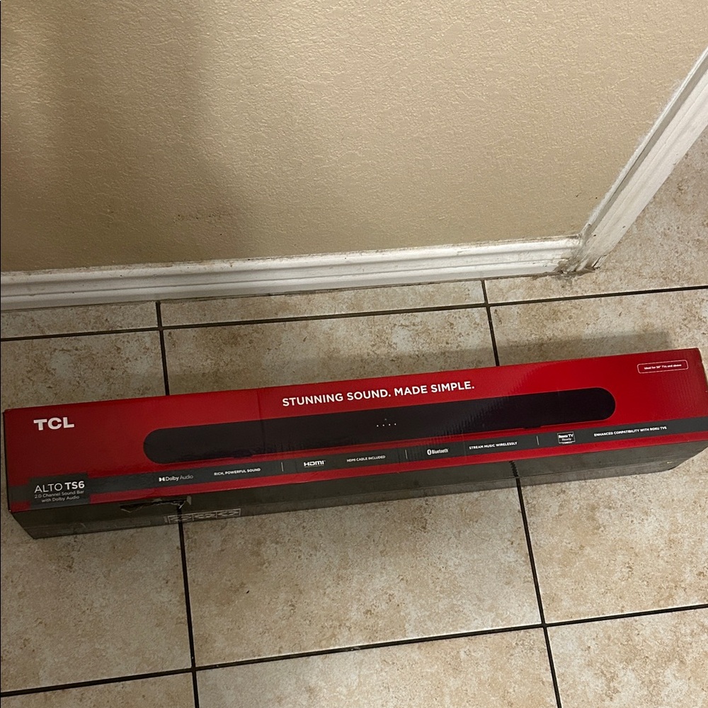 TCL Alto TS6 Soundbar - Red and Black